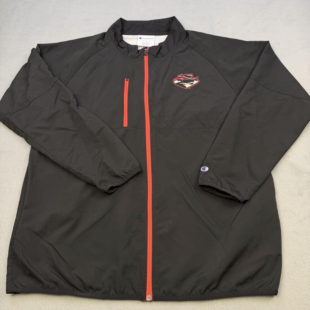 UNLV Rebels Jacket Mens Large Black NCAA College Champion Windbreaker Full Zip